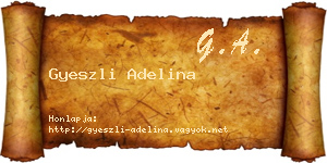 Gyeszli Adelina névjegykártya